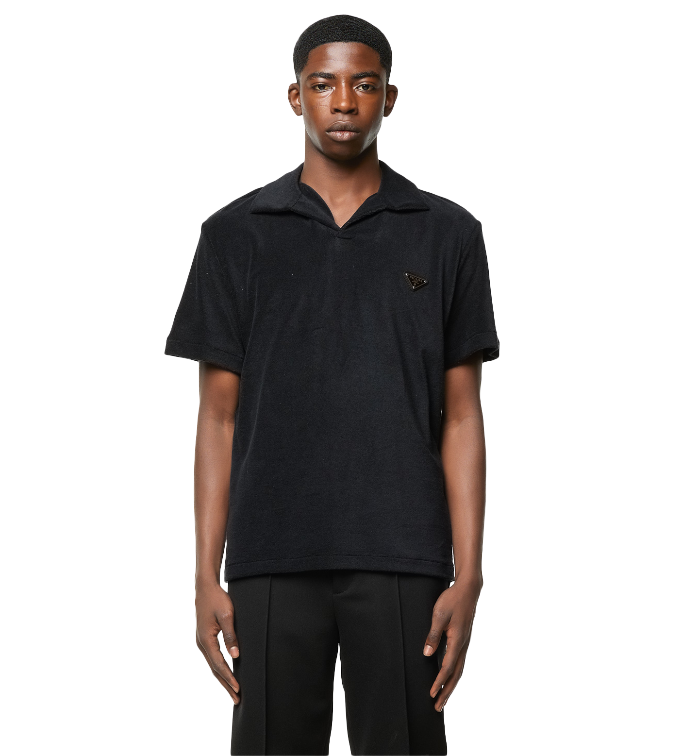 Terry Polo Shirt Black