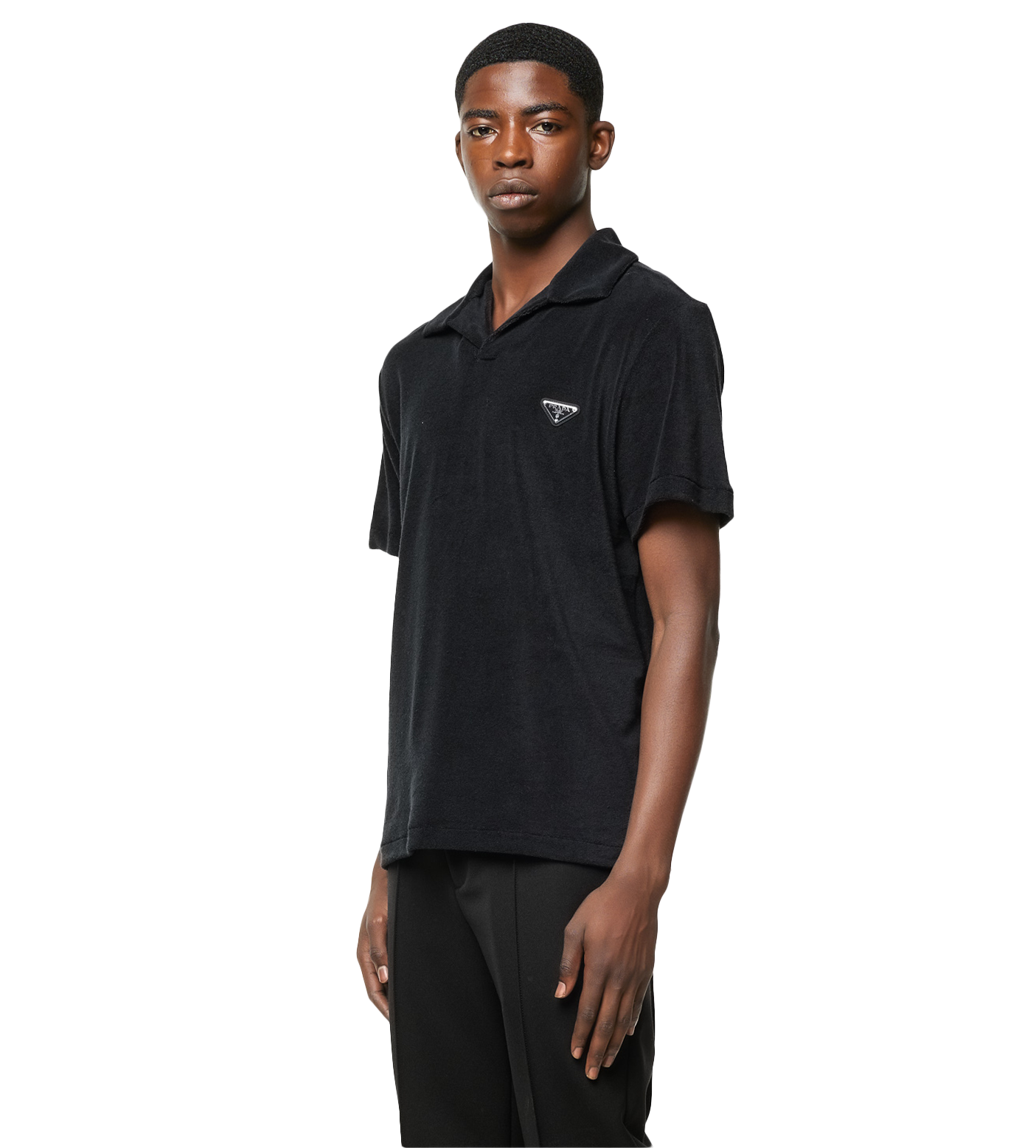 Terry Polo Shirt Black