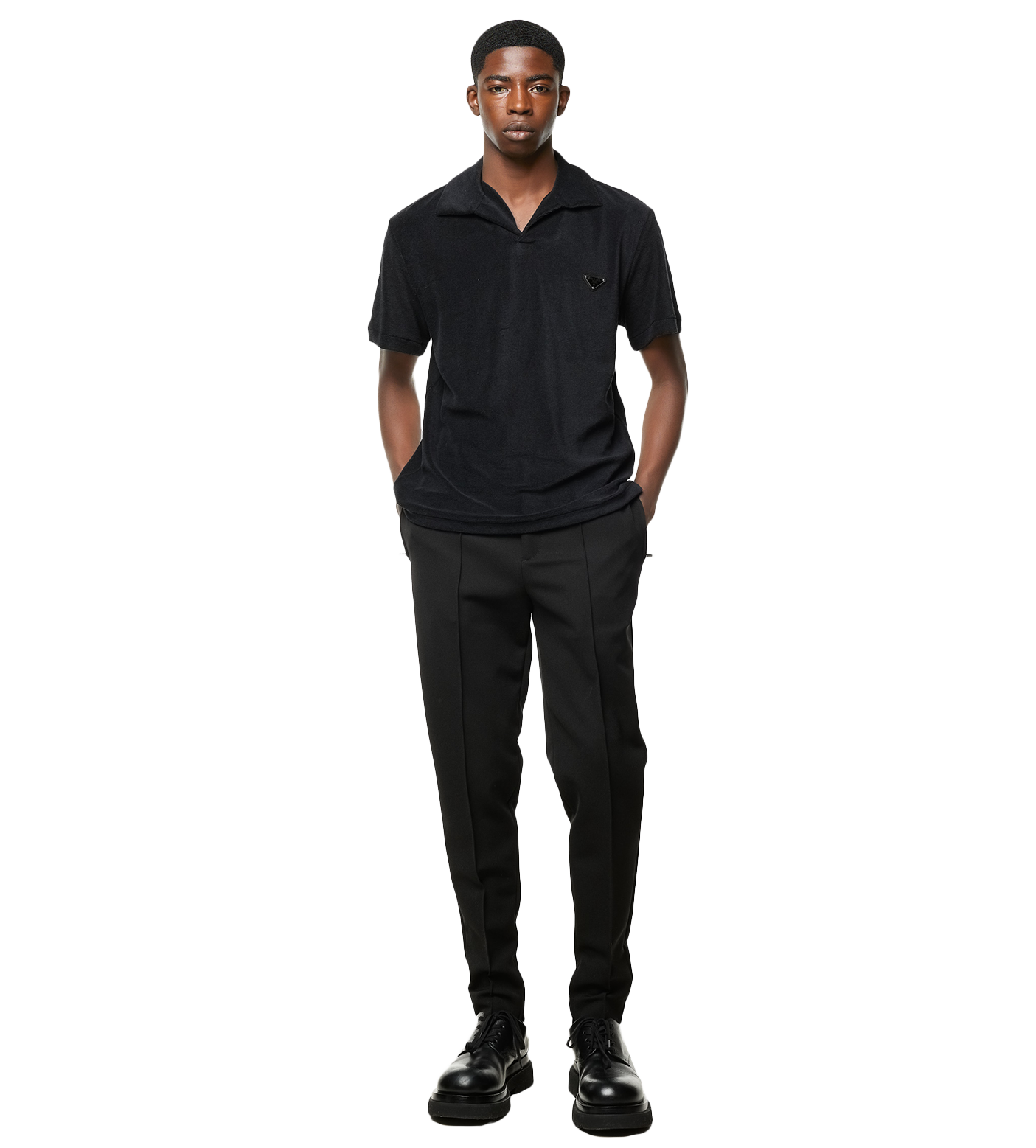 Stretch Natté Pants Black