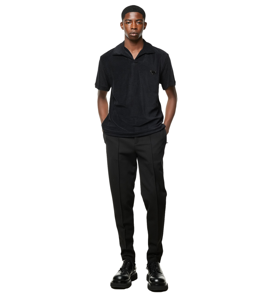 Stretch Natté Pants Black