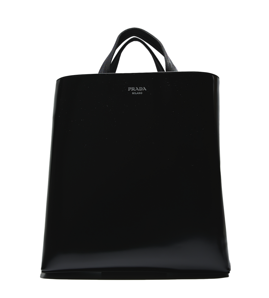Brushed Leather Tote Bag Black