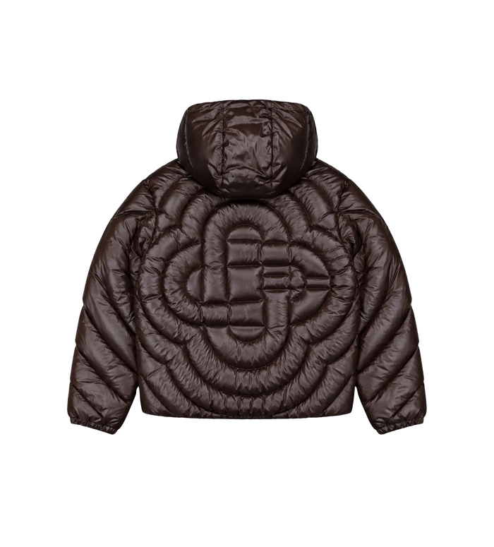 Quilted Puffer Jacket Dark Brown