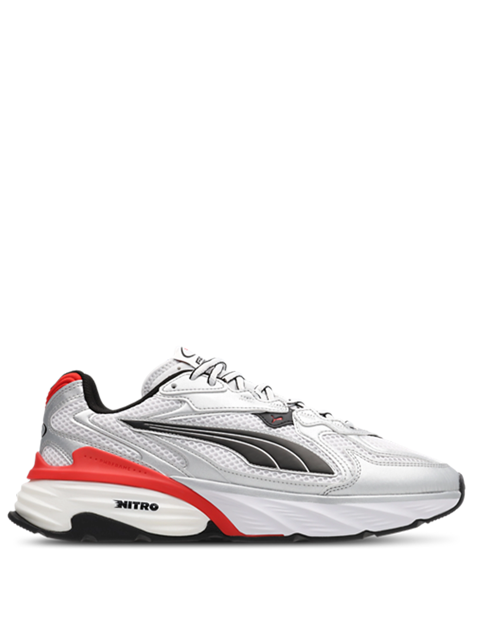 PUMA Fade Nitro LS in Silver / Red