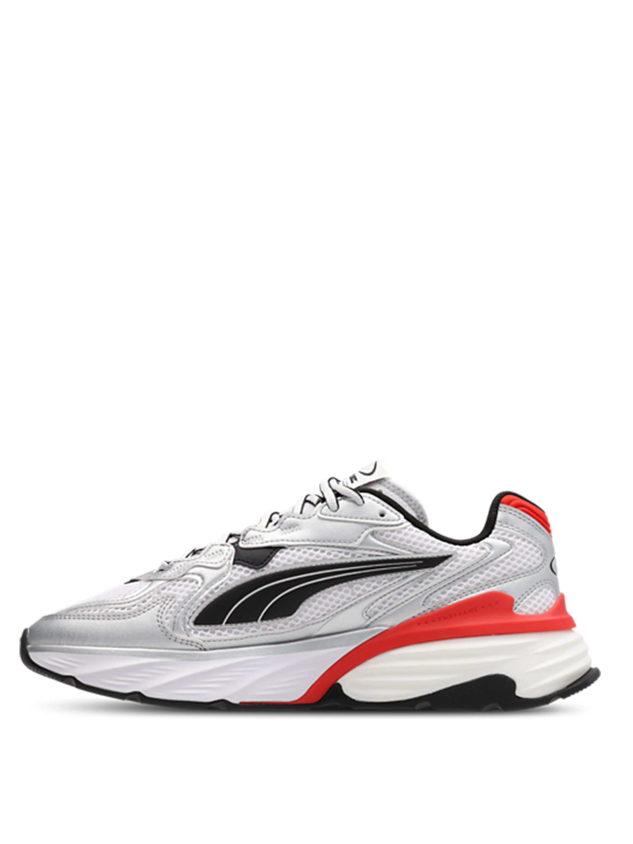 PUMA Fade Nitro LS in Silver / Red