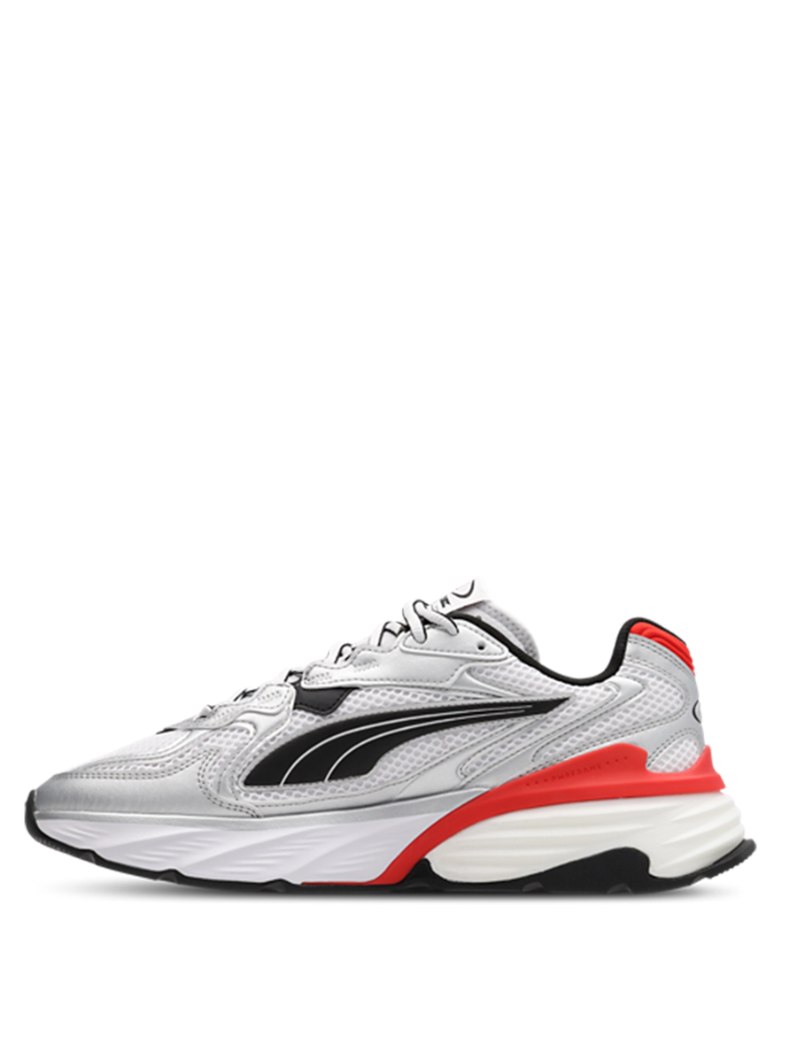 PUMA Fade Nitro LS in Silver / Red