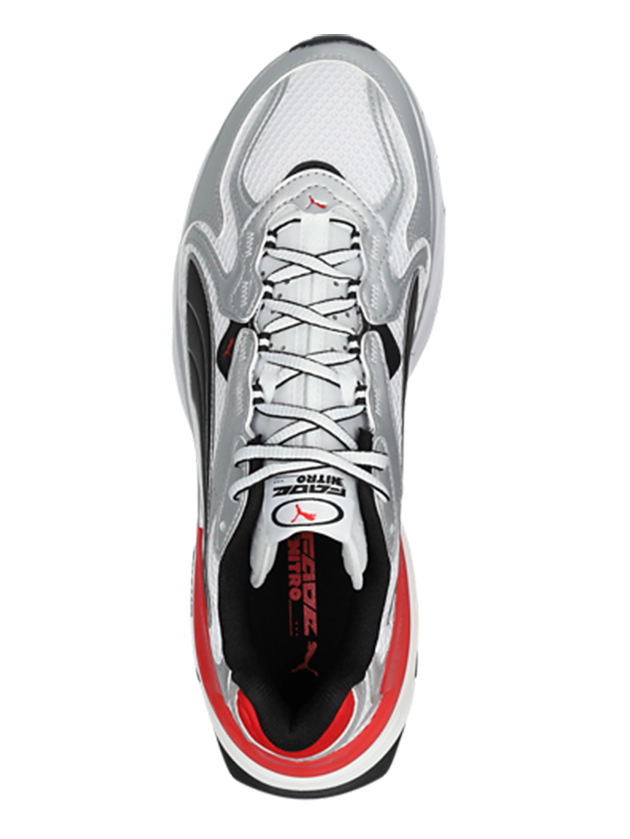 PUMA Fade Nitro LS in Silver / Red