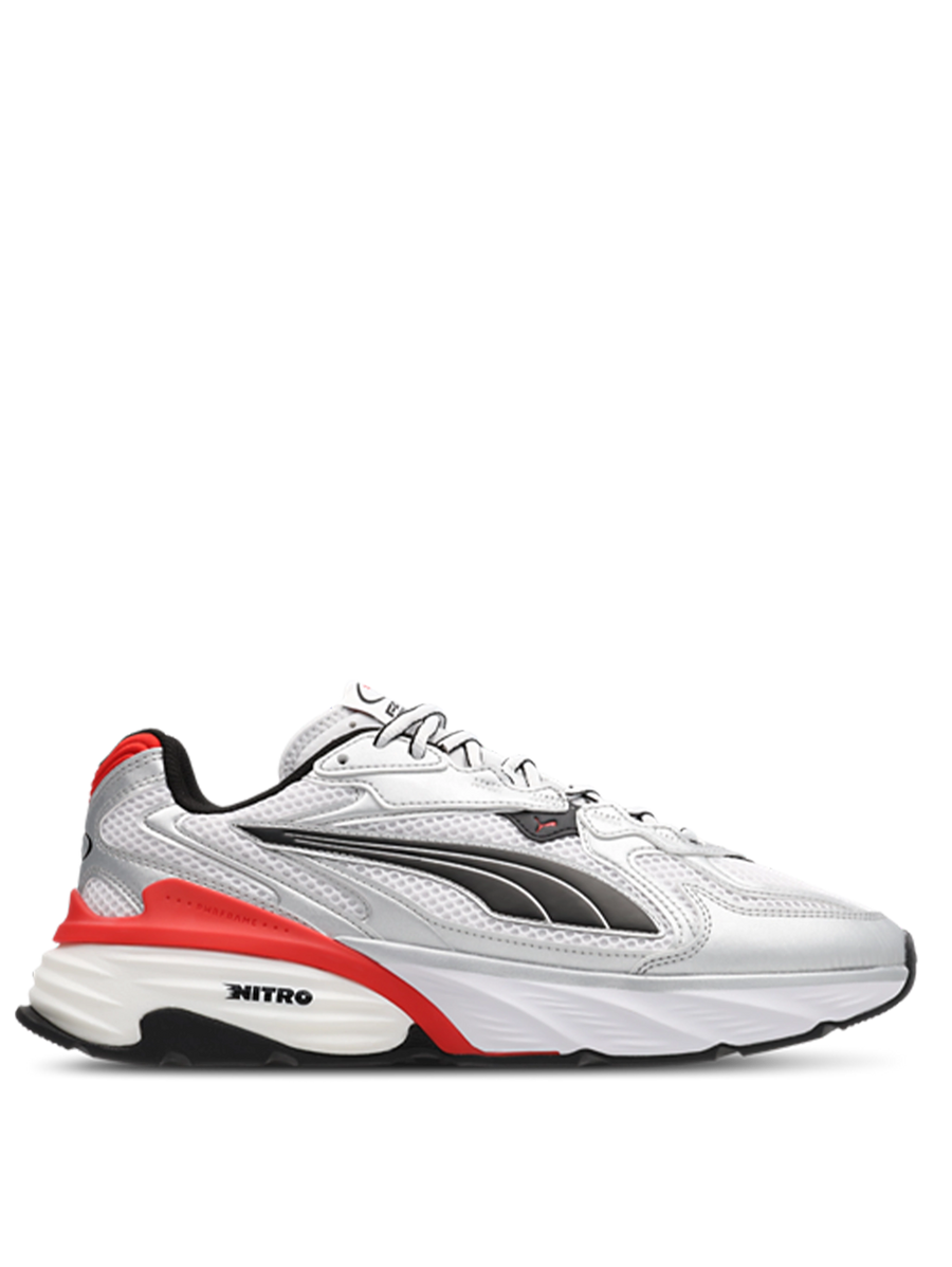 PUMA Fade Nitro LS in Silver / Red