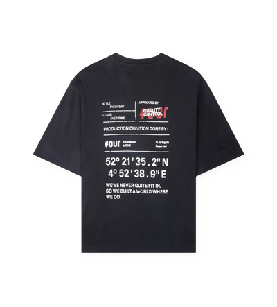 Quote Boxy T-shirt Zwart