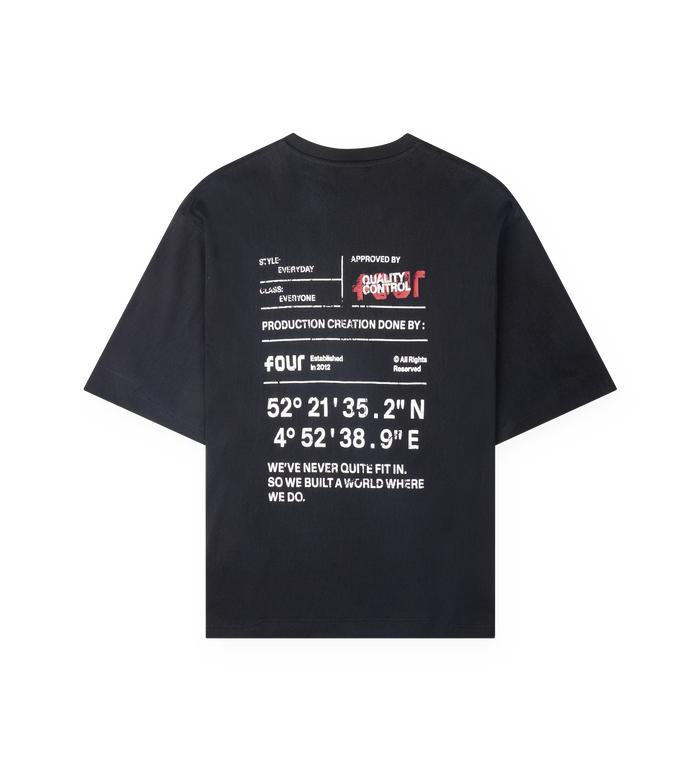 Quote Boxy T-shirt Black