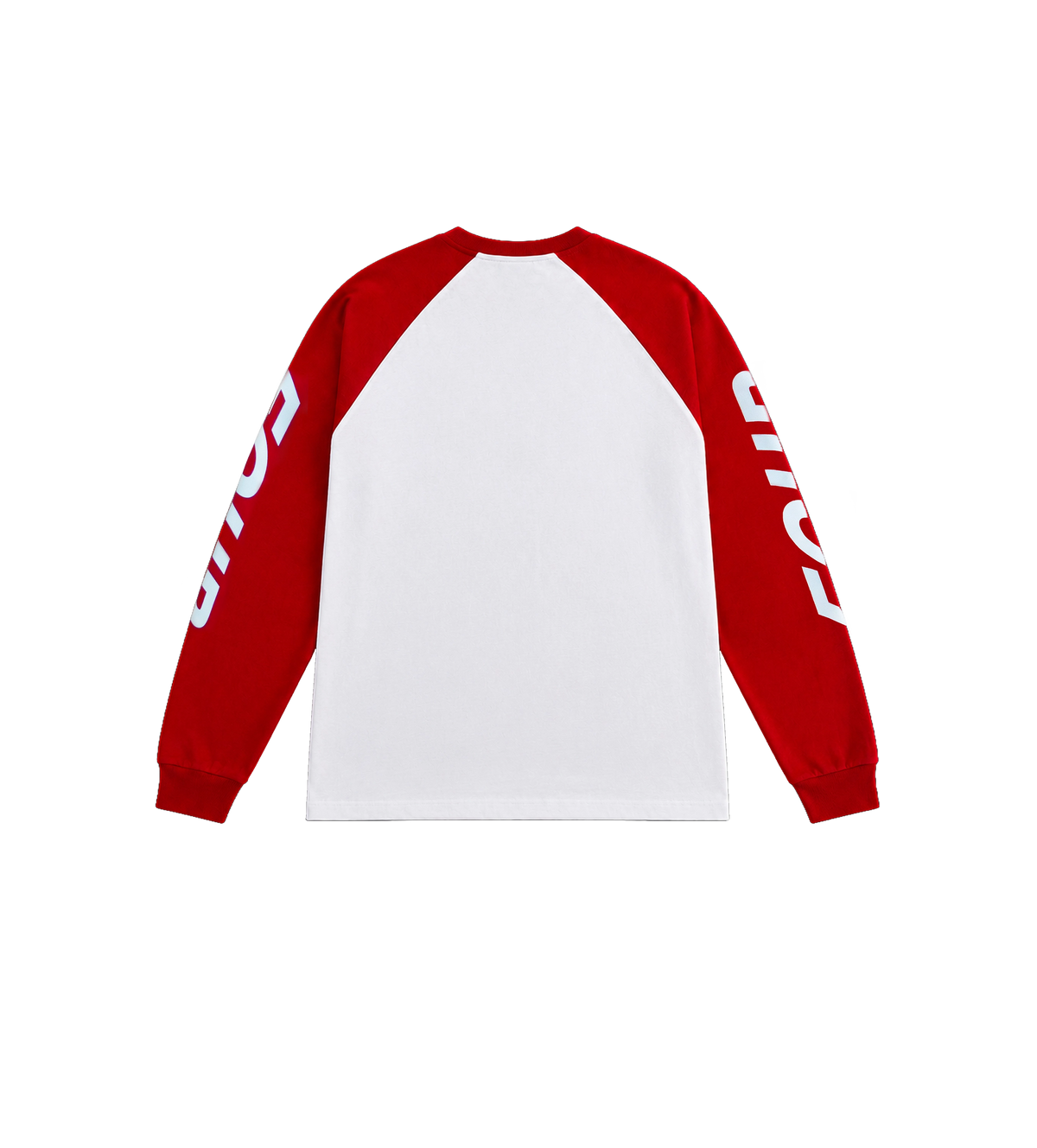 Reconstructed Raglan Longsleeve Red / White