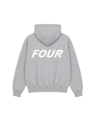 Reconstructed Circles Zip Up Hoodie Grey Melange