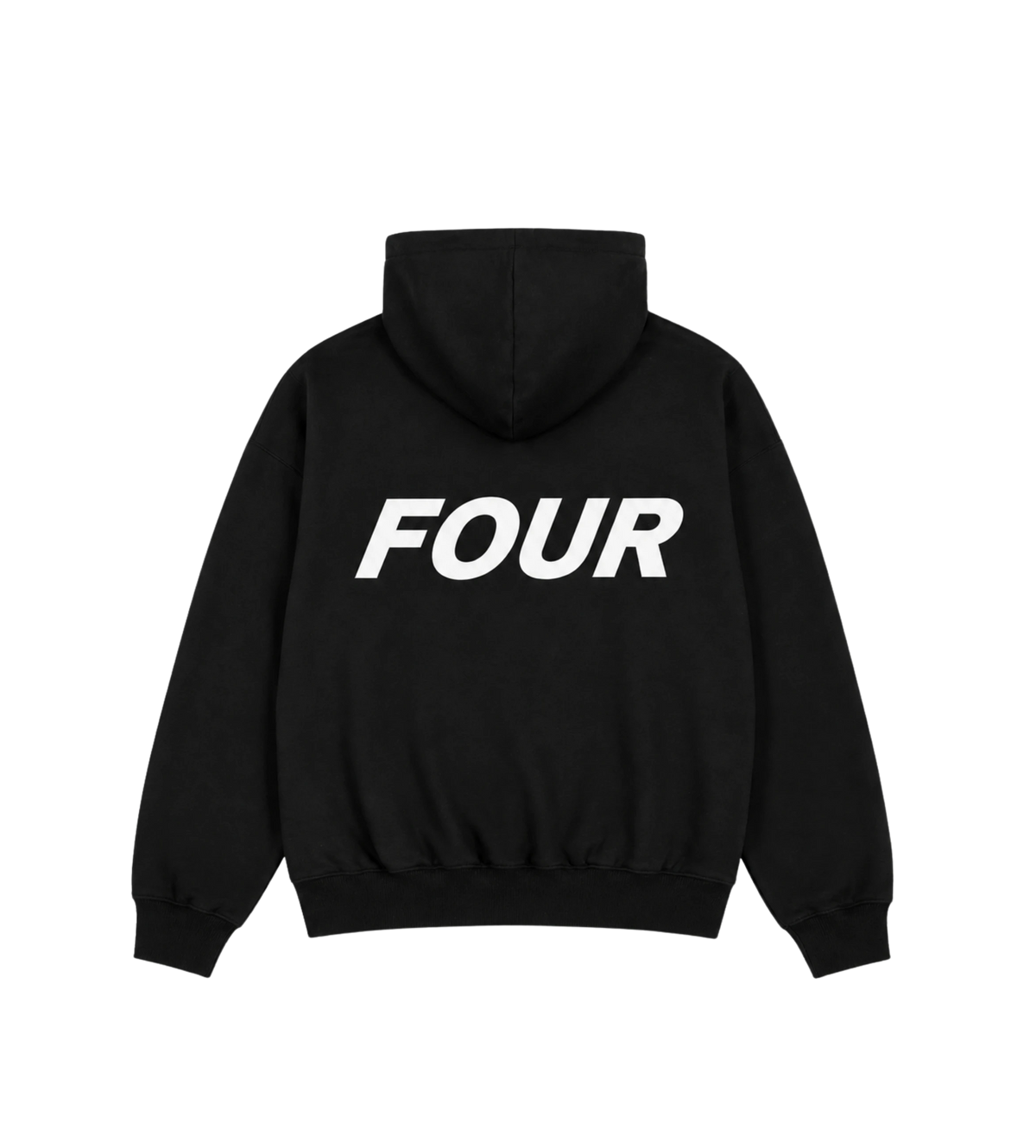 Reconstructed Circles Zip Up Hoodie Black