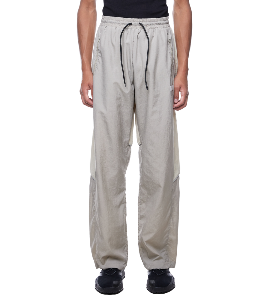 Vector Blocked Panelled Drawstring Track Pants Beige
