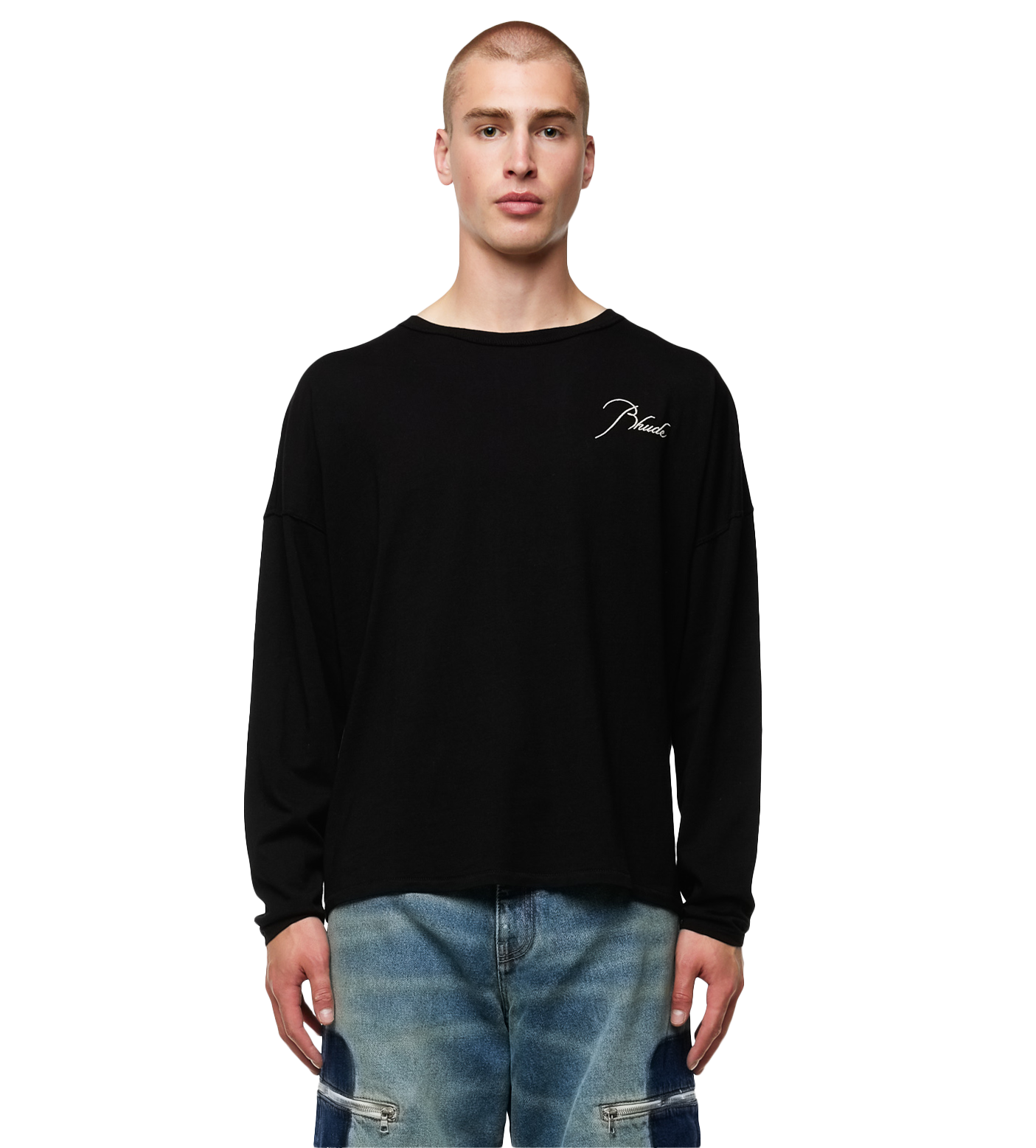 Logo-print Long-sleeve T-shirt Black