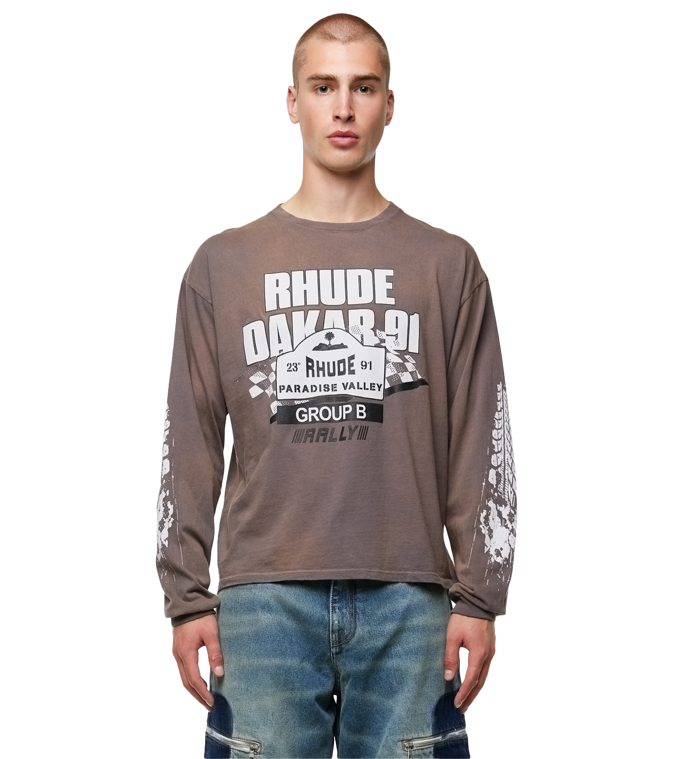 Dakar 91 Long Sleeve T-shirt Vintage Grey
