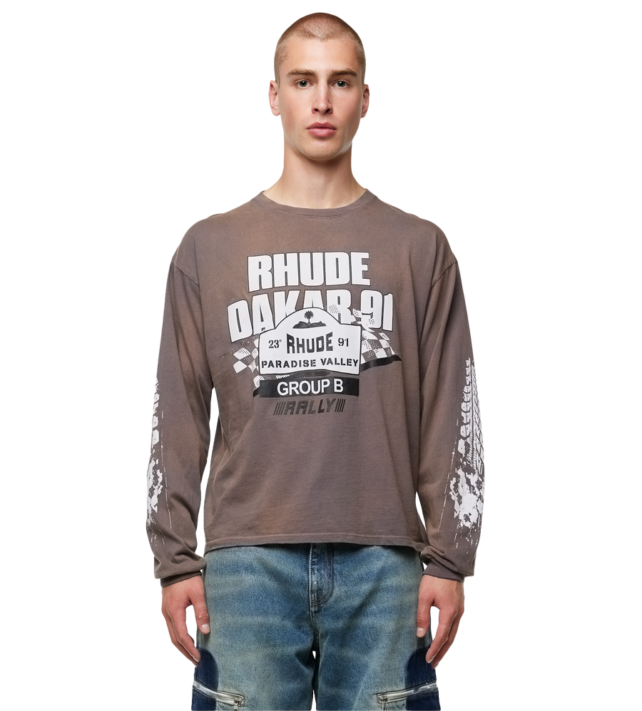 Dakar 91 Long Sleeve T-shirt Vintage Grey
