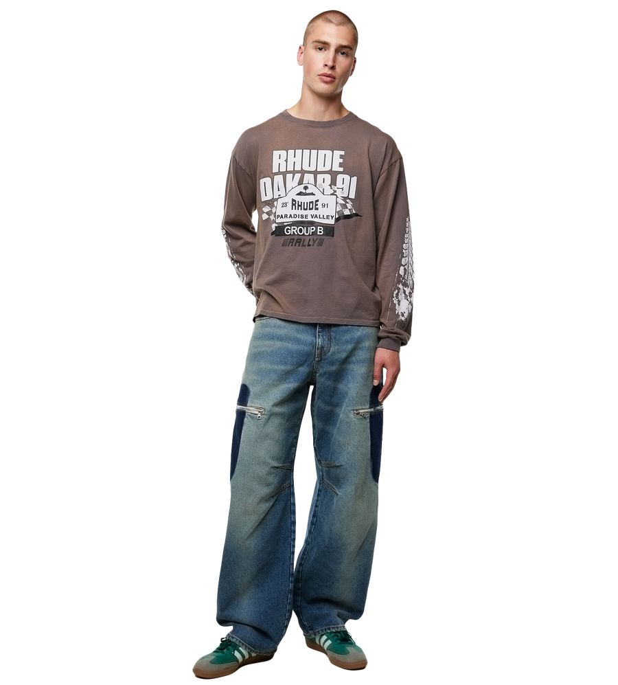 Dakar 91 Long Sleeve T-shirt Vintage Grey