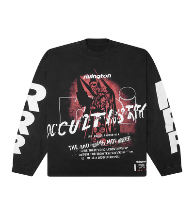 Occultista Vintage L/S Tee in Vintage Black