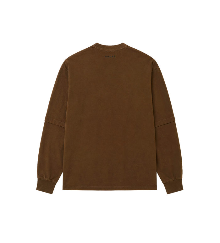 Denim x Katoen Jersey Longsleeve Bruin