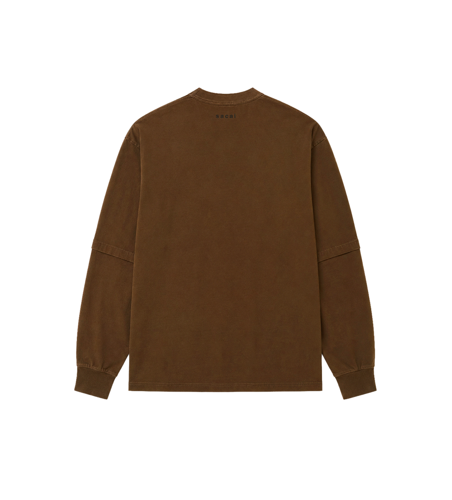 Denim x Katoen Jersey Longsleeve Bruin