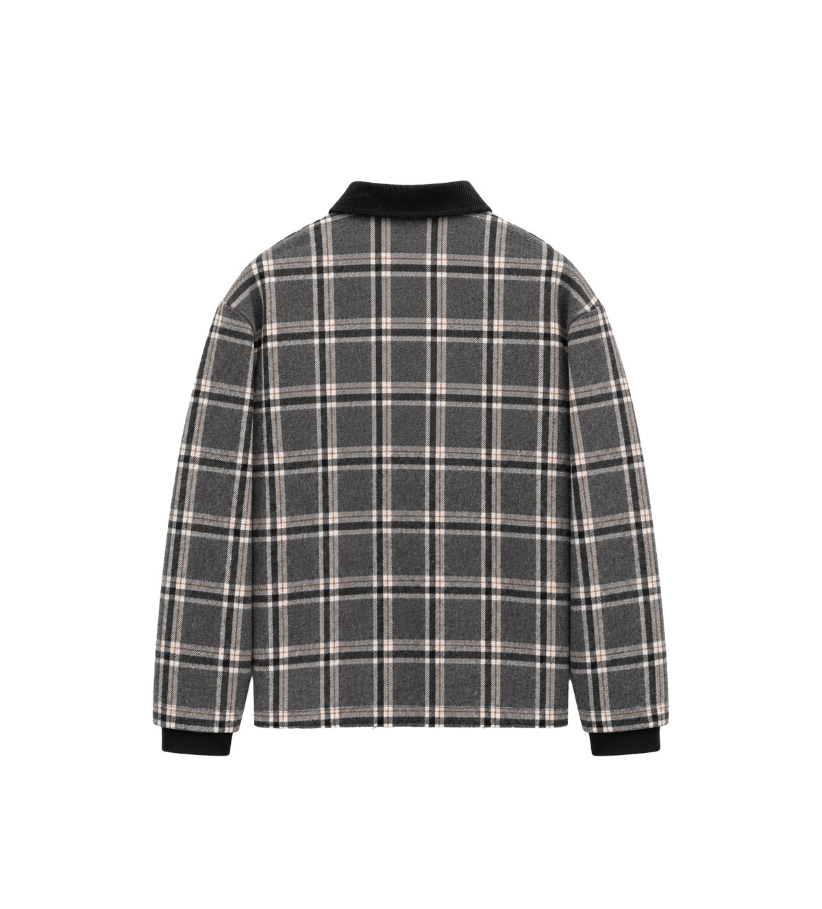 Half Zip Logo Flannel Black