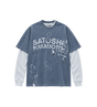 Bleached Luke Thermal Tee Grey