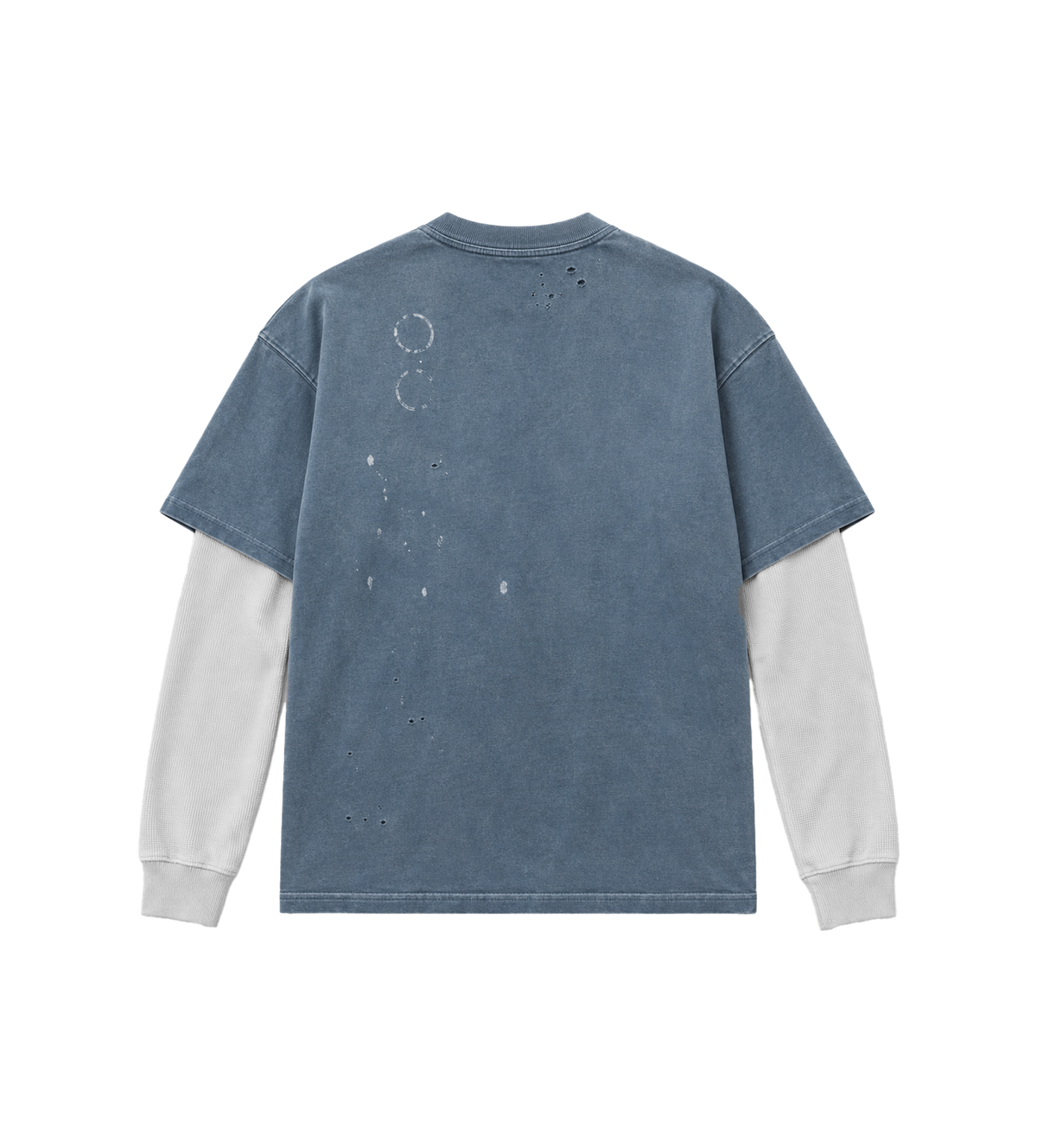 Bleached Luke Thermal Tee Grey