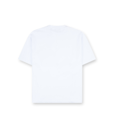 Script Boxy Pocket T-Shirt White