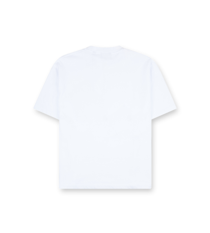 Script Boxy Pocket T-Shirt White
