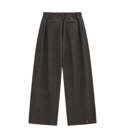Knitted Trousers Charcoal Tweed