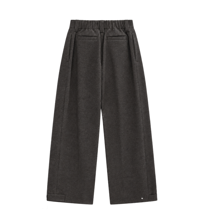 Knitted Trousers Charcoal Tweed