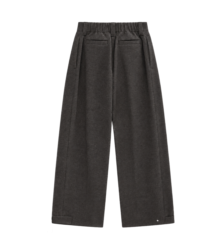 Knitted Trousers Charcoal Tweed