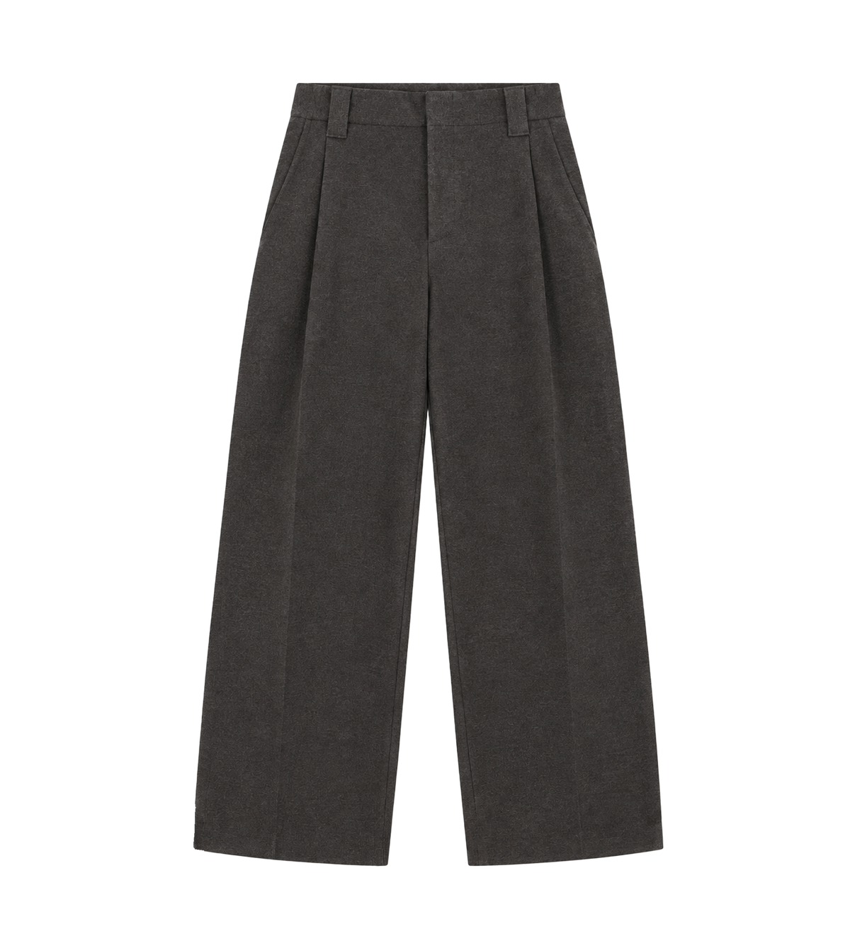 Knitted Trousers Charcoal Tweed