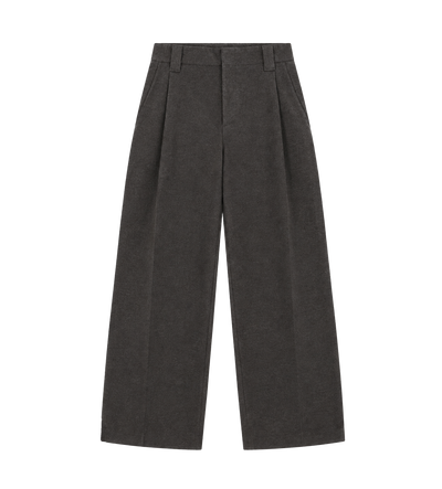 Knitted Trousers Charcoal Tweed