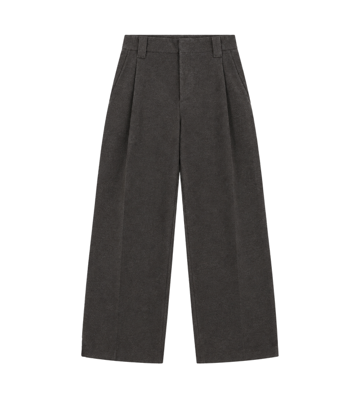 Knitted Trousers Charcoal Tweed