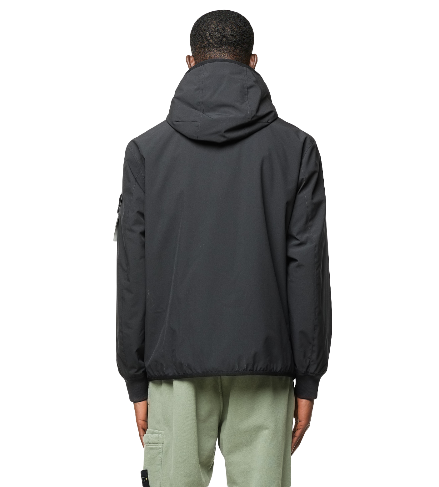 Compass-patch Hooded Jacket Black