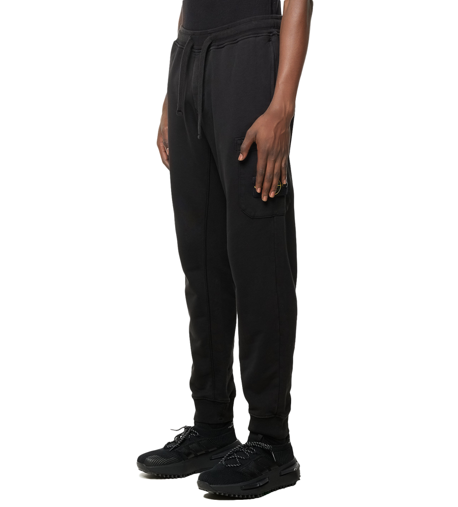 Compass-patch Cargo Sweat Pants Black