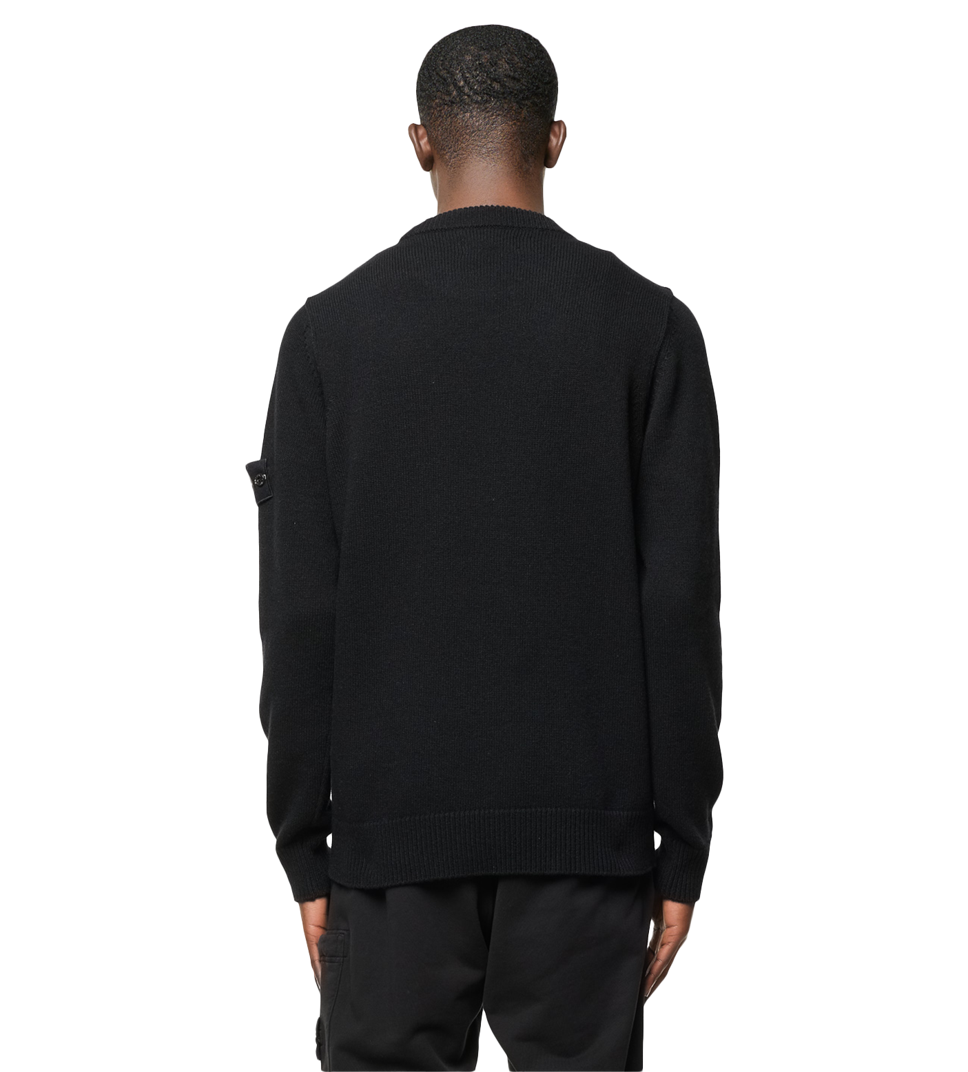 Compass-patch Crew-neck Jumper Black