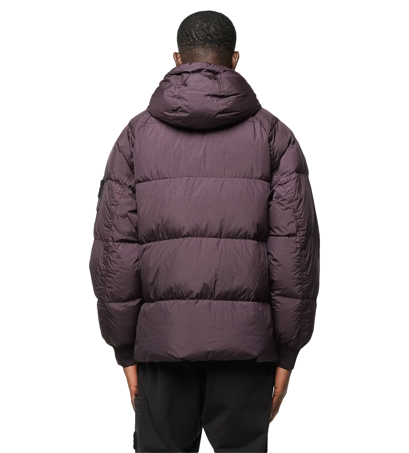 Compass-patch Padded Jacket Purple