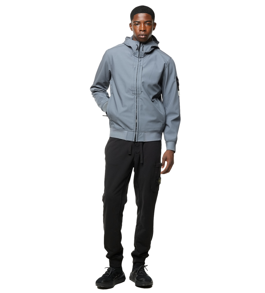 Logo-patch Zip-fastening Jacket Grey