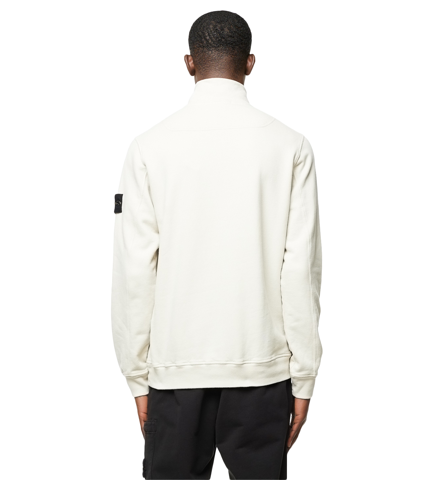 Compass-motif Half-zip Sweatshirt Beige