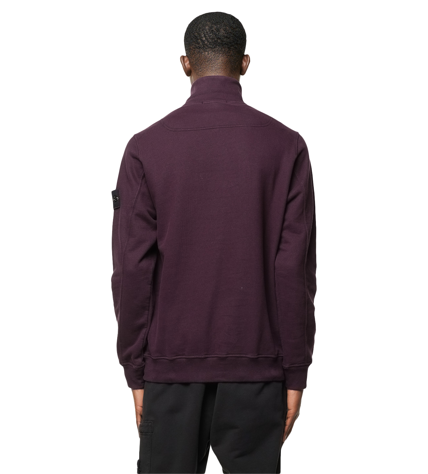 Compass-motif Half-zip Sweatshirt Purple