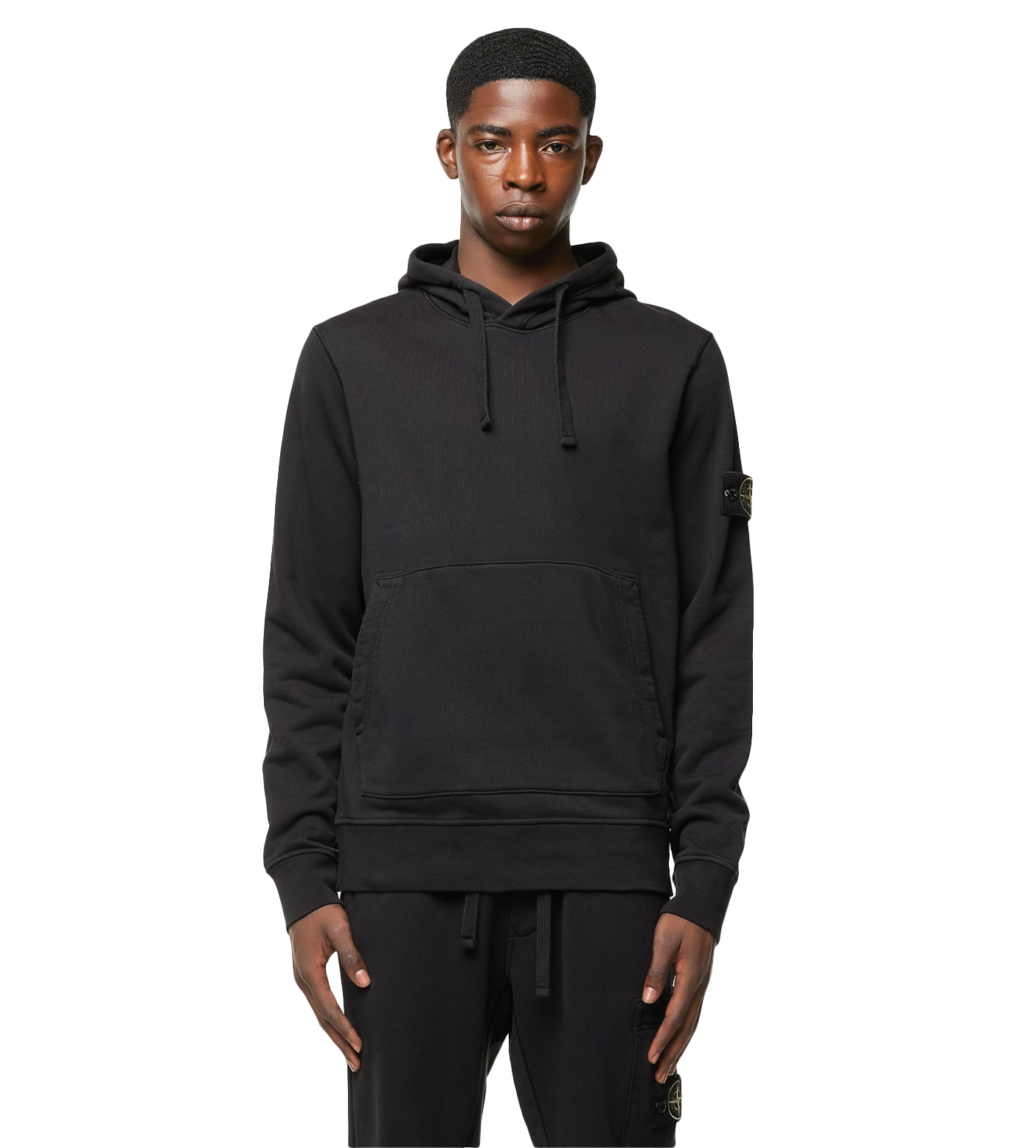 Compass-patch Pullover Hoodie Dark Grey