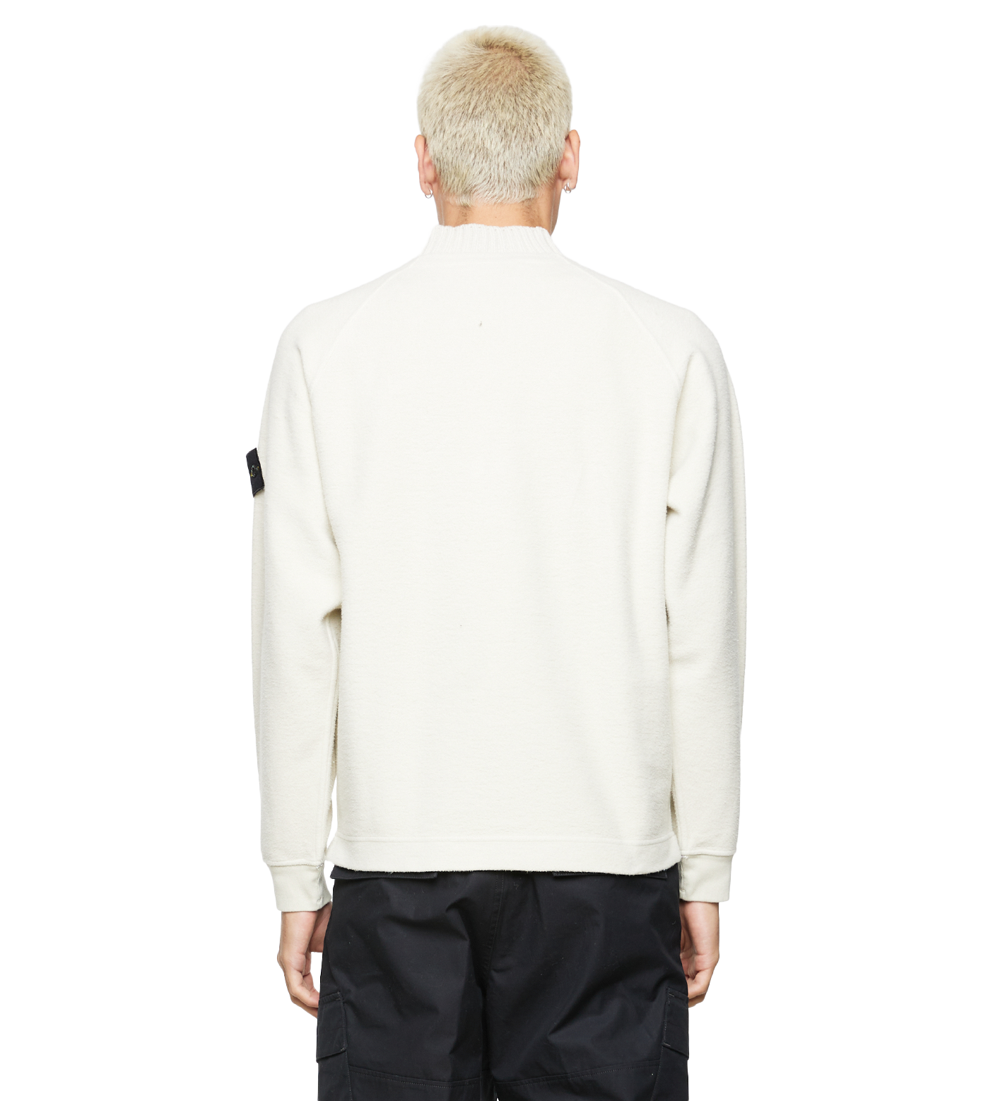 Compass-motif Crew-neck Sweatshirt Beige