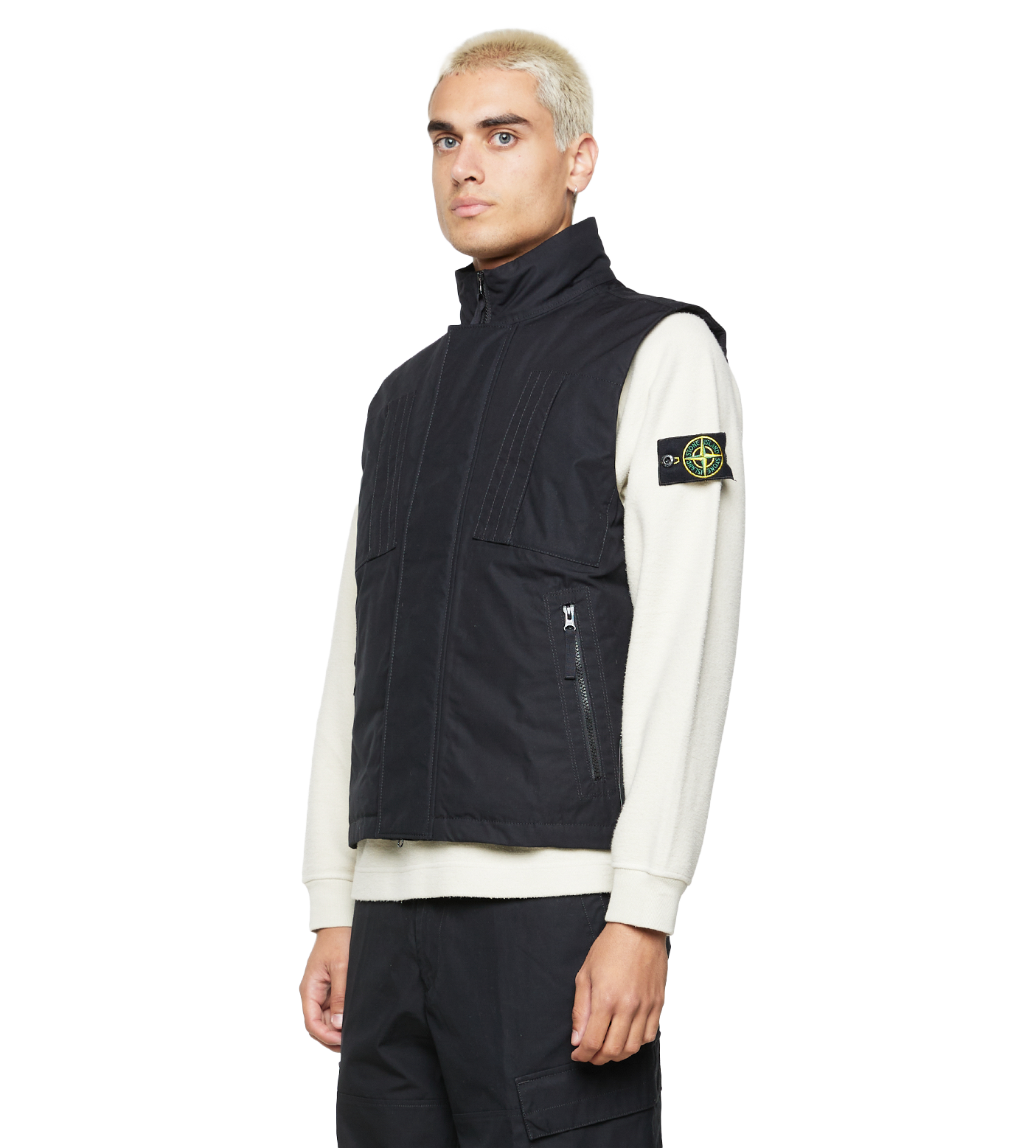 Ghost Compass-badge Cotton Gilet Black