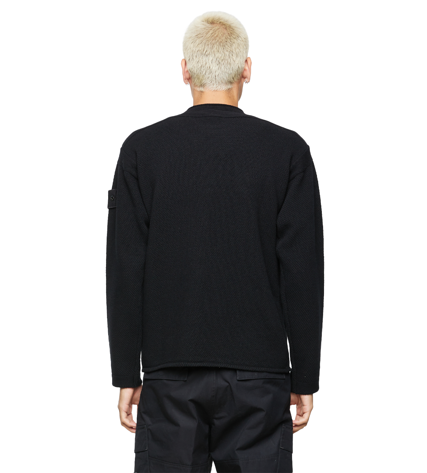 Compass-badge Virgin Wool Black Jumper Black