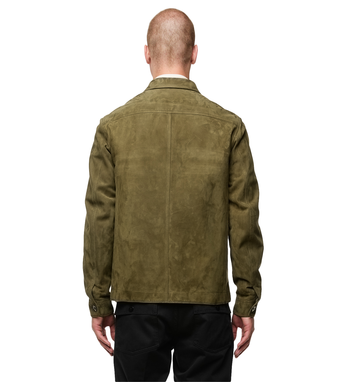 Suede Shirt Jacket Sage