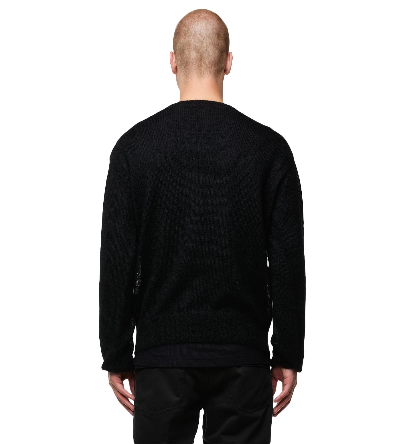 V-neck Knitted Jumper Black
