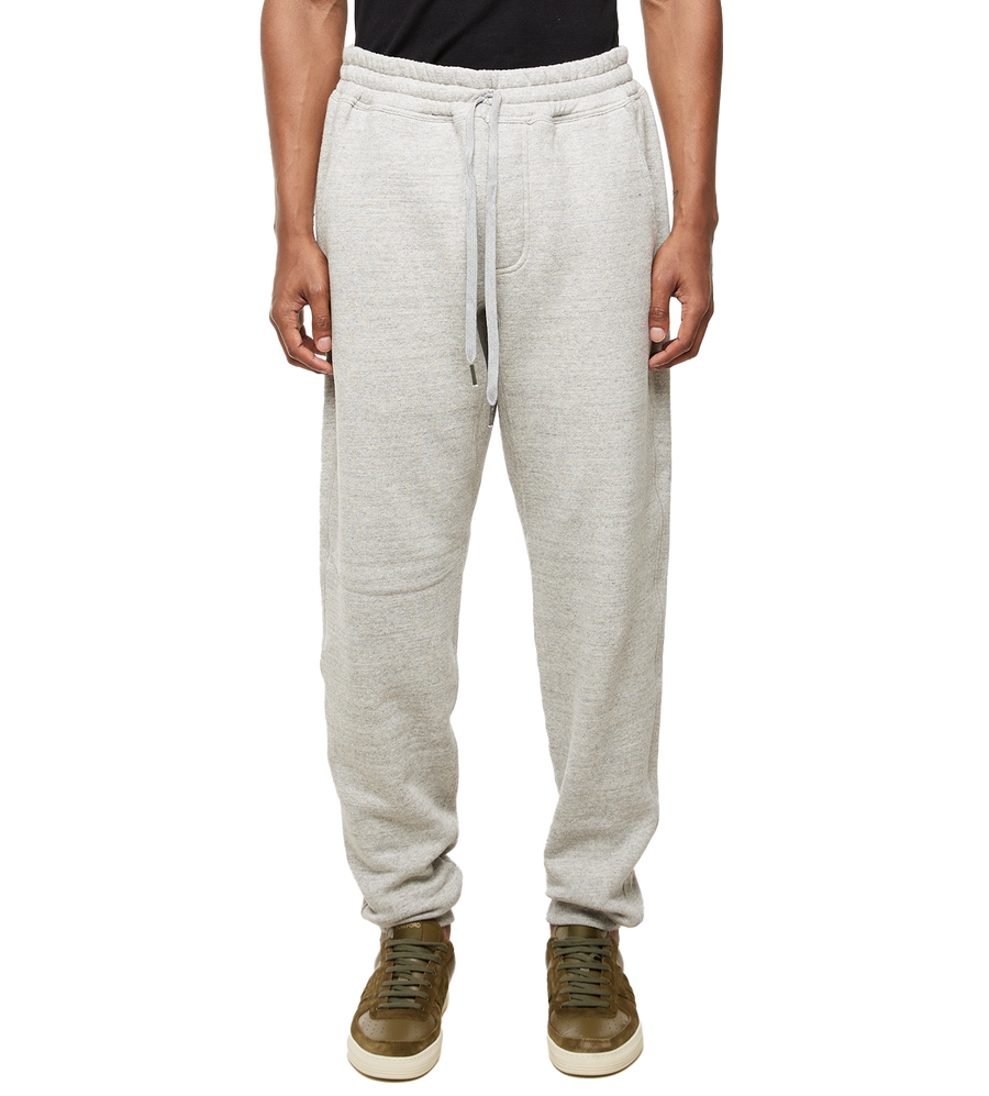Slim-fit Cotton Track Pants Light Grey