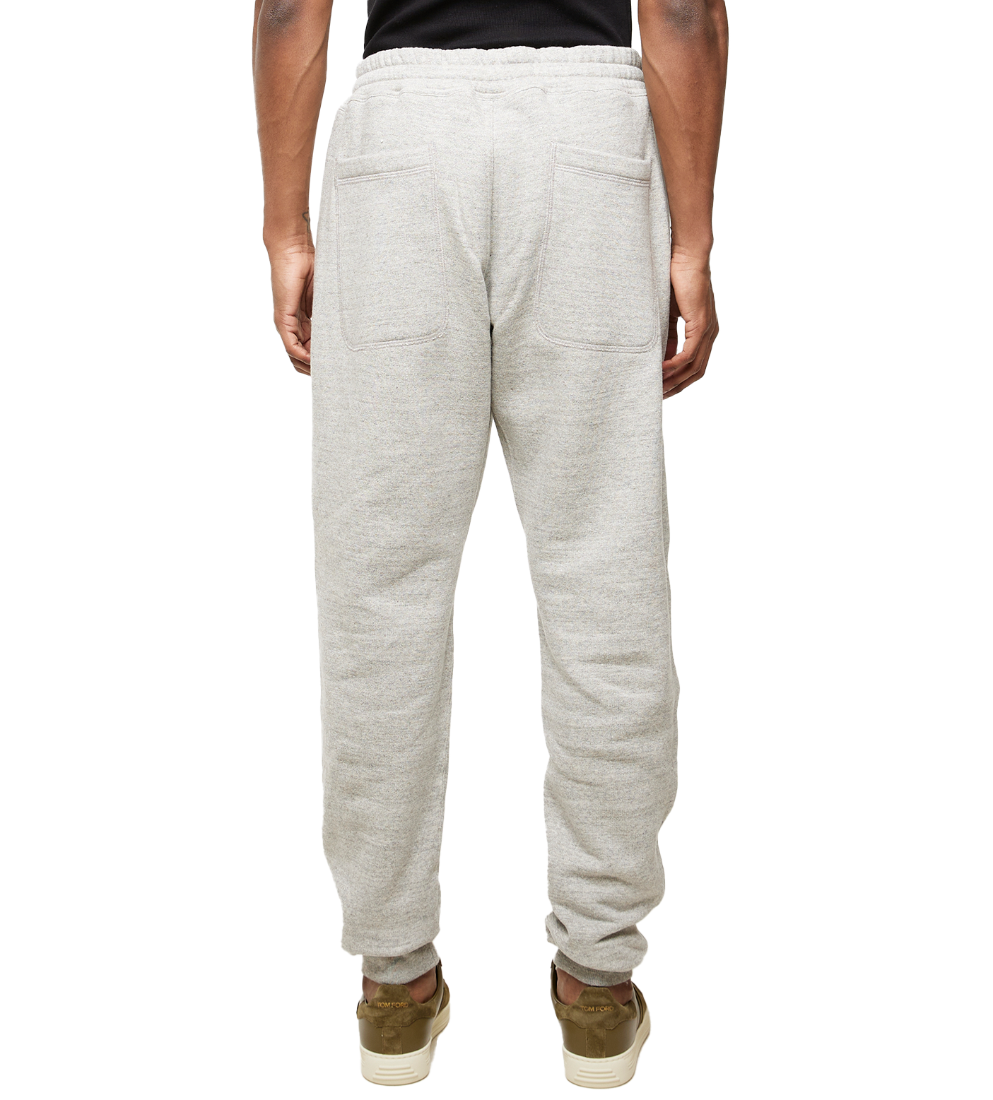 Slim-fit Cotton Track Pants Light Grey